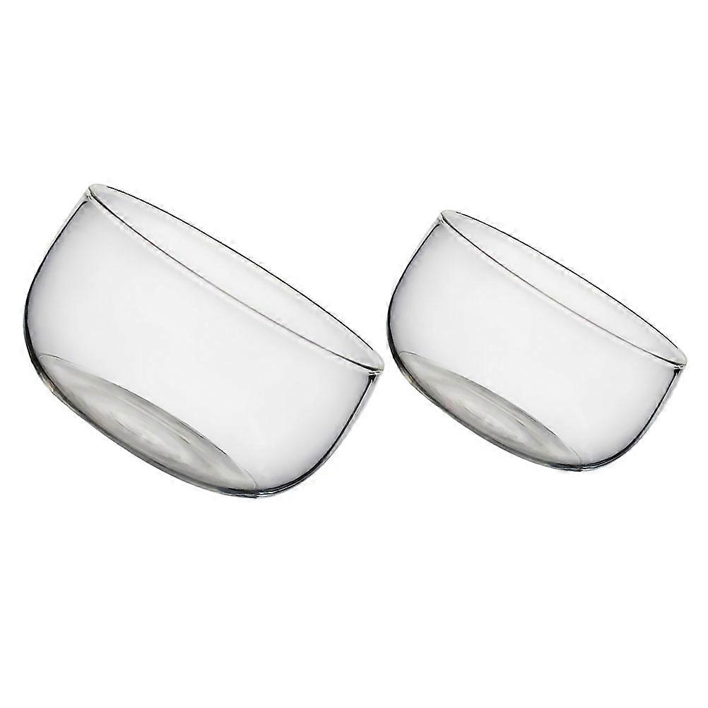Creative Transparent Glass Salad Bowls Multi Functional Fruit & Dessert Serving Containers with Smooth Surface for Home, Restaurants, Parties, and