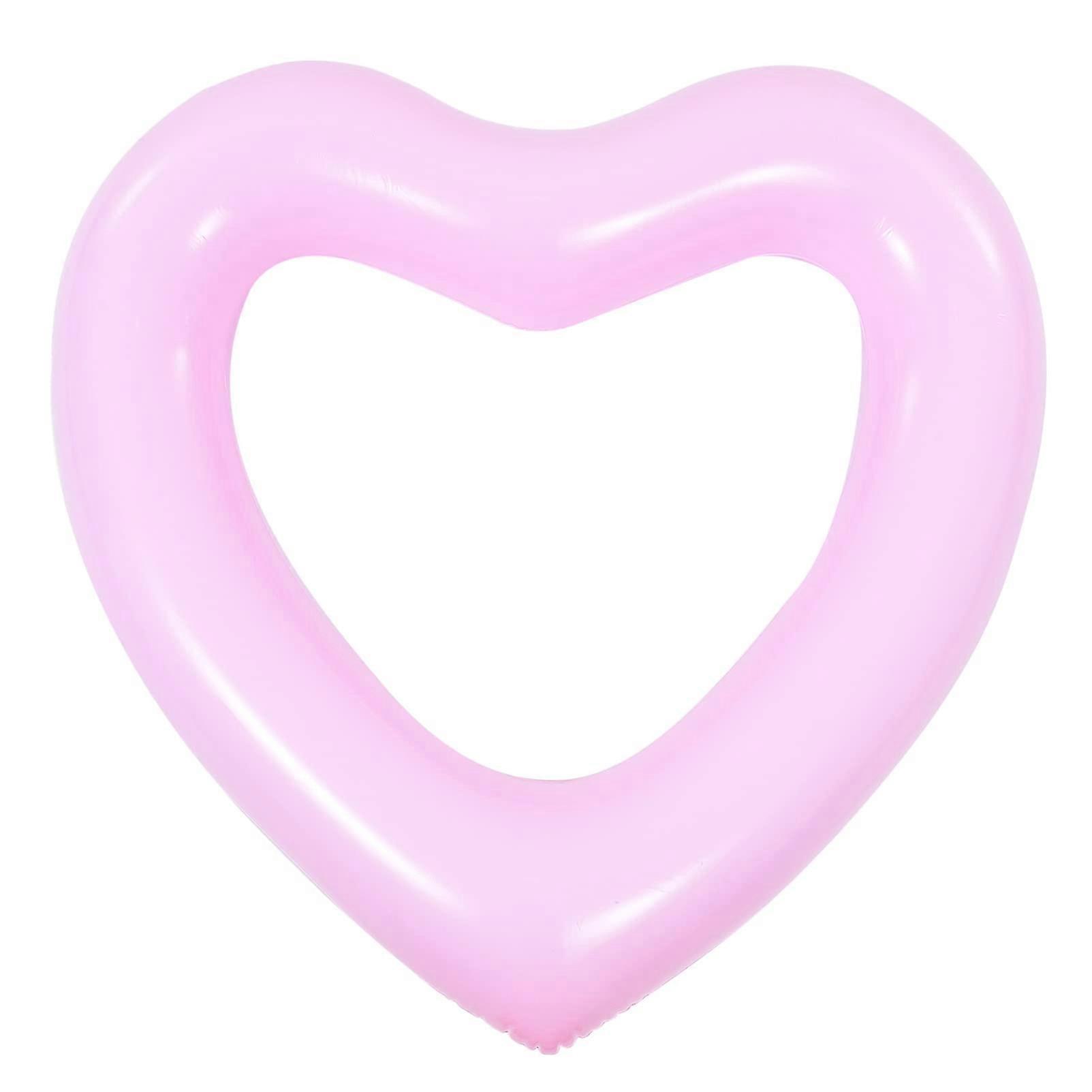 HeartShaped Swimming Ring Large Inflatable Pool Float for Summer Parties, Water Toys, and Beach Events for Pool and Seaside Fun, 120X90cm