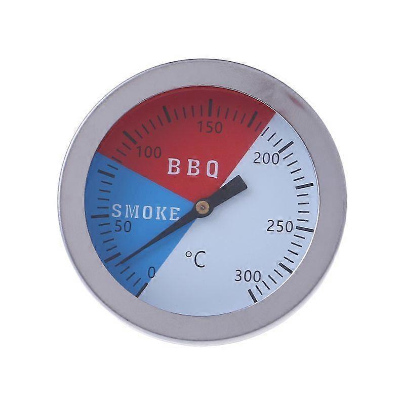 Smoke thermometer for barbecue charcoal, barbecue thermometer with temperature gauge, 52 mm