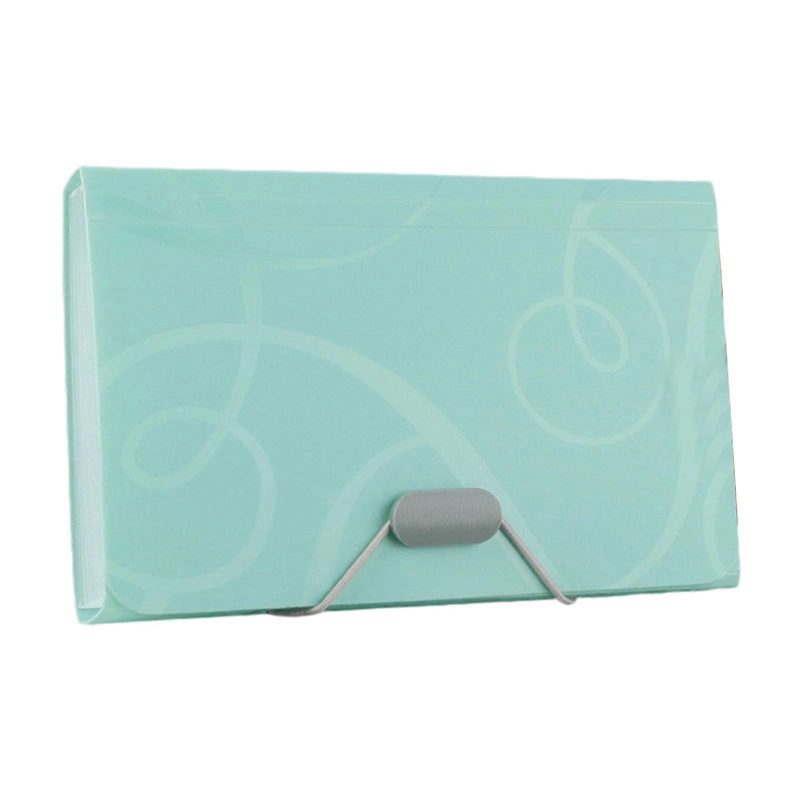 A6 B6 Accordions File Folder Multi-Layer Document Storage Bag Filing Box Expanding File Organiser School Office Supplies  Light blue