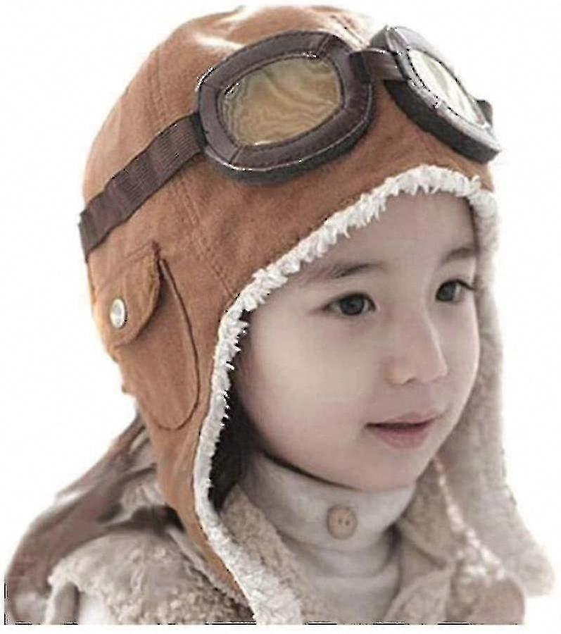 Dětské teplé náušnice Pilot Cap Aviator Hat pro chlapce a dívky