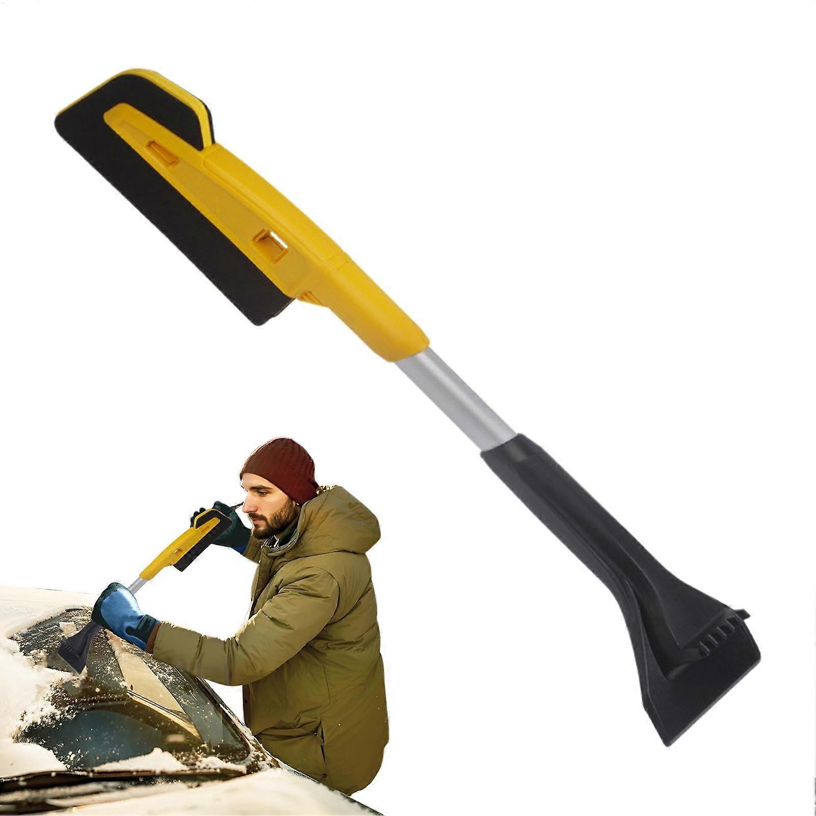 Windshield Ice Scraper With Detachable Snow Scraper And Scratch-Resistant Snow Brush With Handle For Car Basic Model