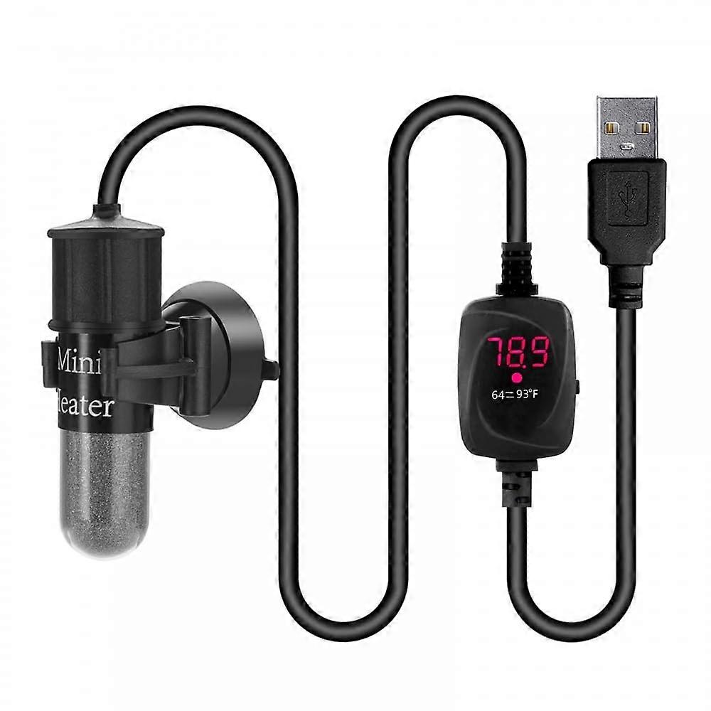 Mini Aquarium Heater, 10W DC 5V 2A USB Aquarium Heater with Temperature Controller for 12L/0.30.5 Gal Fish Tank/Turtle Tank