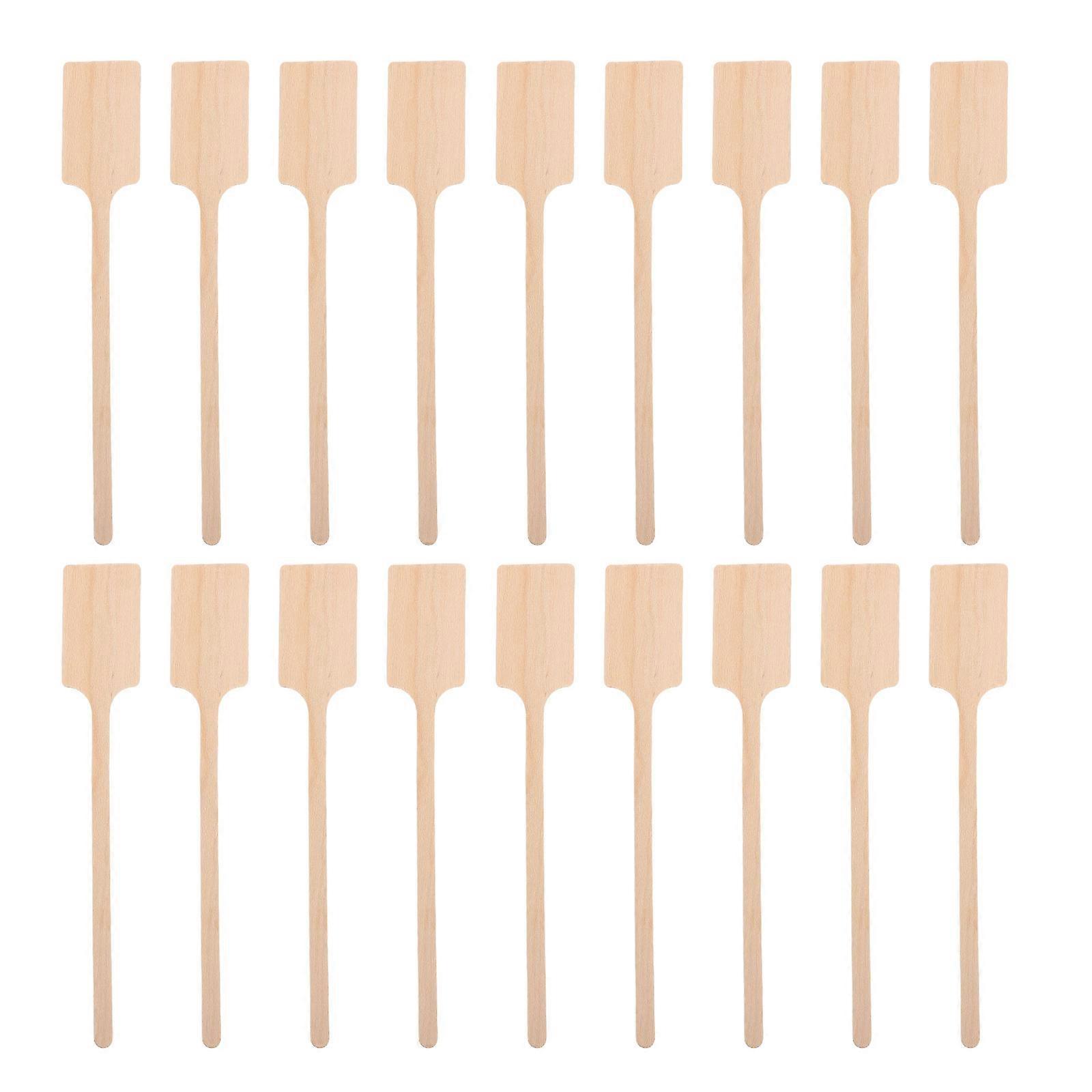 Wooden Beverage Tools Square Head Stirring Sticks Home Use 10Pcs
