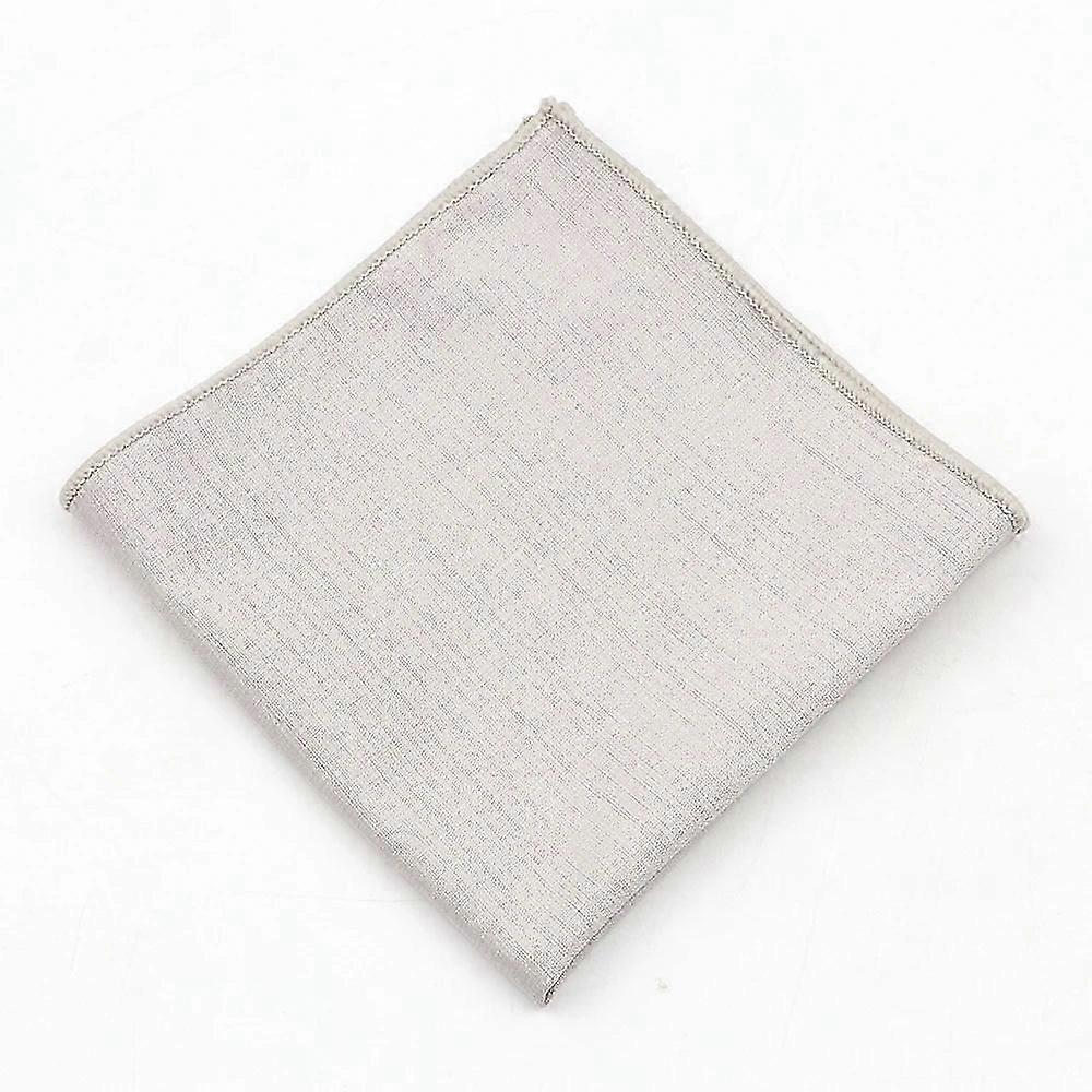 Solid Color Pocket Square Handkerchiefs Set - Polyester & Bamboo Fiber - Black