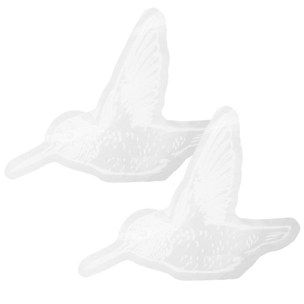 Hummingbird Sun Catcher Window Cling Decorative Stickers with Prism Effect 2 Pcs Transparent PVC