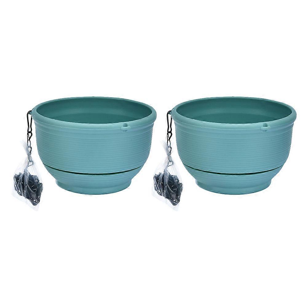 Hanging Flower Pot for Home Use Simple and Durable Plastic Green Planter Can Withstand Strong Sunlight and Harsh Winter 2 Pcs