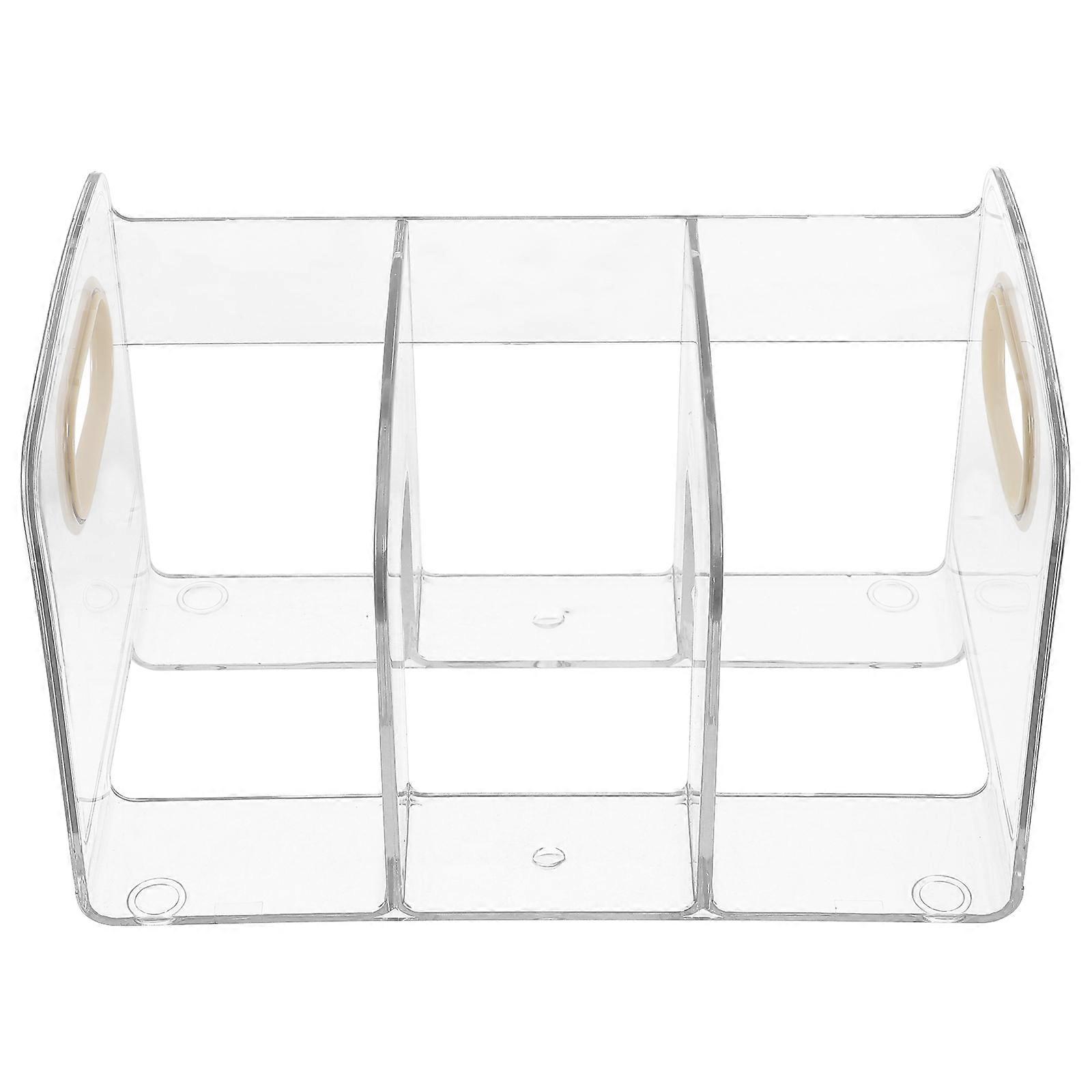 Acrylic Book Holder for Storage Transparent Magazine File Organizer with Notes Section 9.84x3.94x6.69 Inches