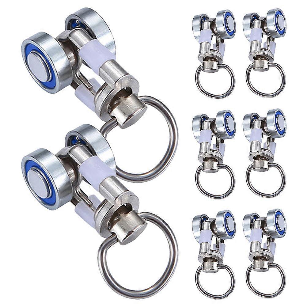 8pcs Curtain Track Rollers Replacement Silent Pulleys Flexible Mute Glider Slide Rail Trolleys