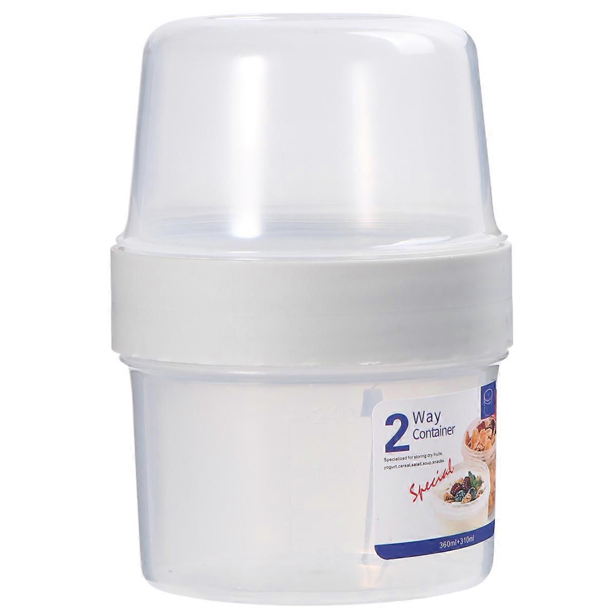 White Thermal Lunch Box with Large Capacity for Insulation Use Food Grade Plastic Microwave Safe 310ML 360ML