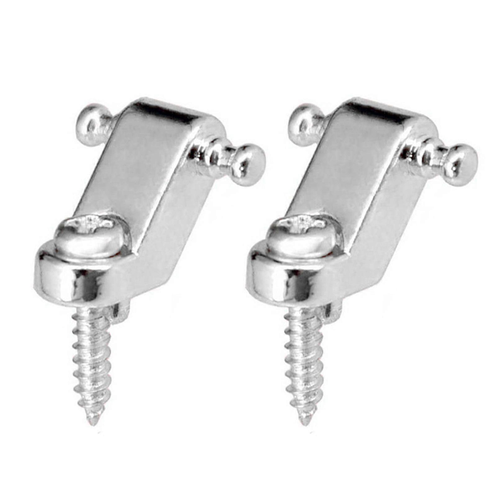 2pcs Roller Guitar String Tree Guides Retainers with Screws Standard Roller String Guides Electric Guitar Accessories Silver