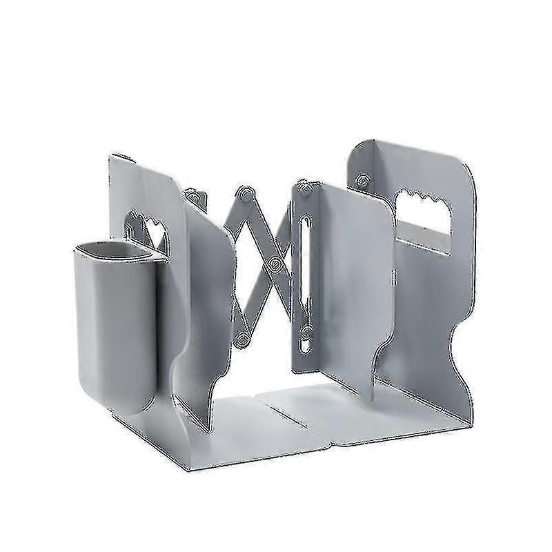 Folding Storage Rack, Creative Desktop Telescopic Book Stand With Simple Student Plastic Pen Holder