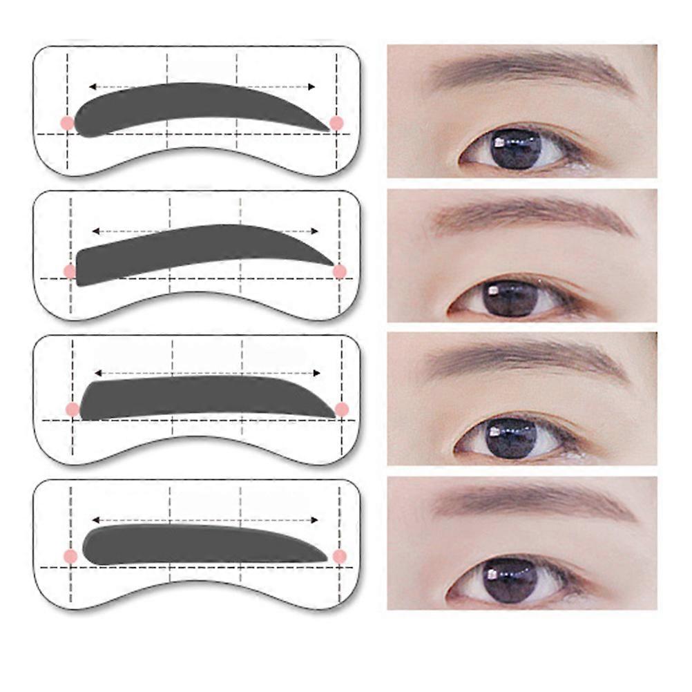 Eyebrow Stencils for Makeup Use Practical Tool with 32 Pairs 8 Styles in Multi Color Plastic