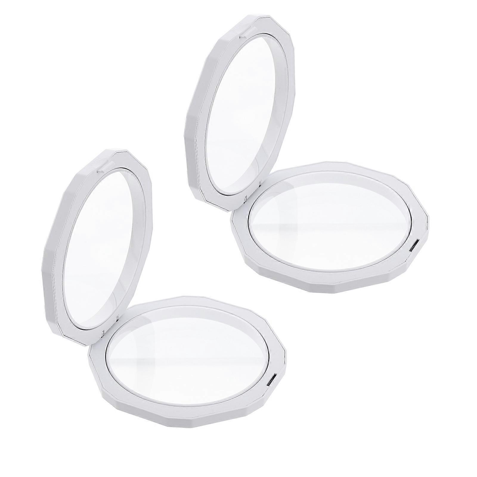 2pcs 3D Floating Frame Display Holder Stands Clear Jewelry Box White