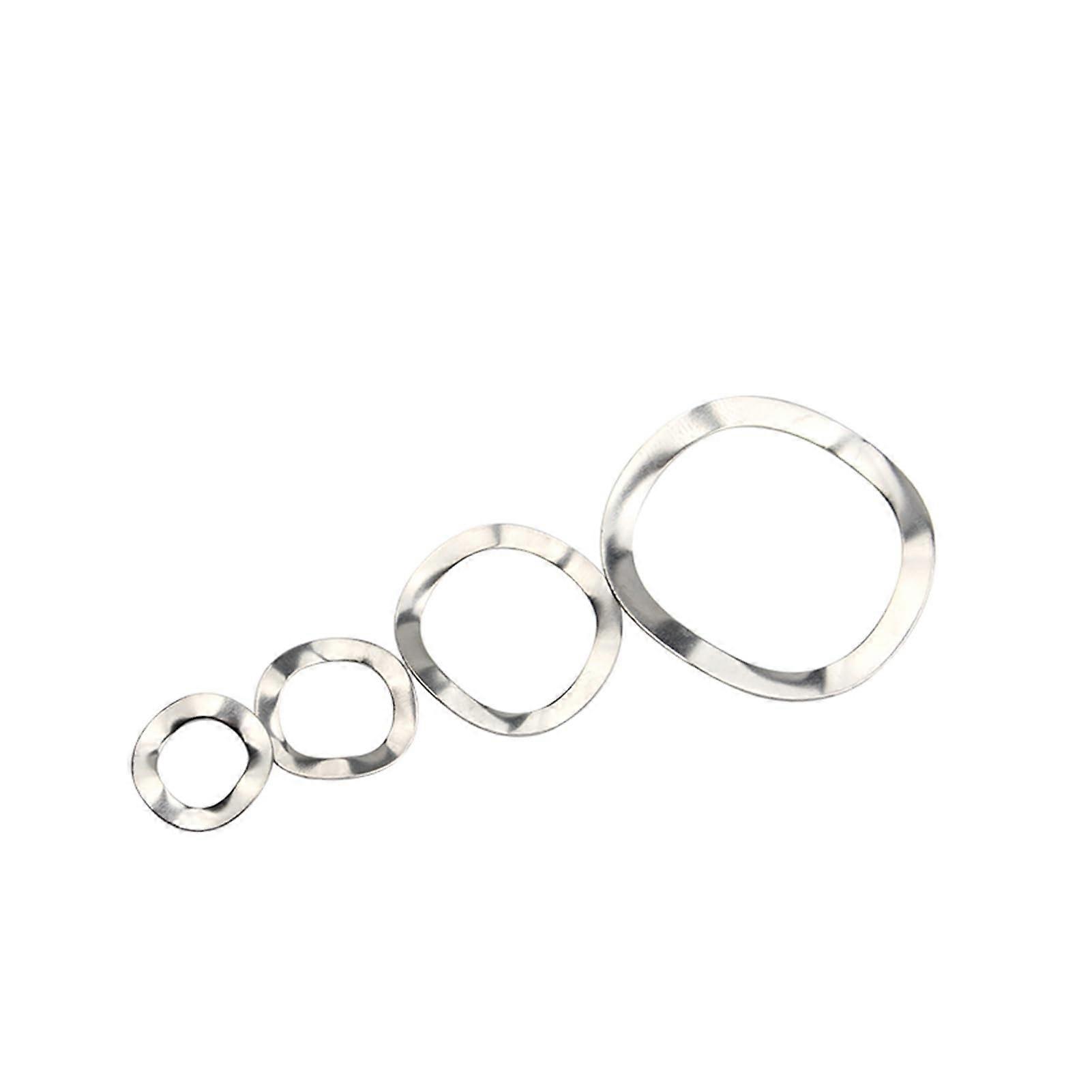 Sicherungsscheiben Sortiment Kit 304 Stainless Wave Washers M3-M41, 3-Wave/5-Wave Sealing Washers, M19x25x0.3, 10 Pcs