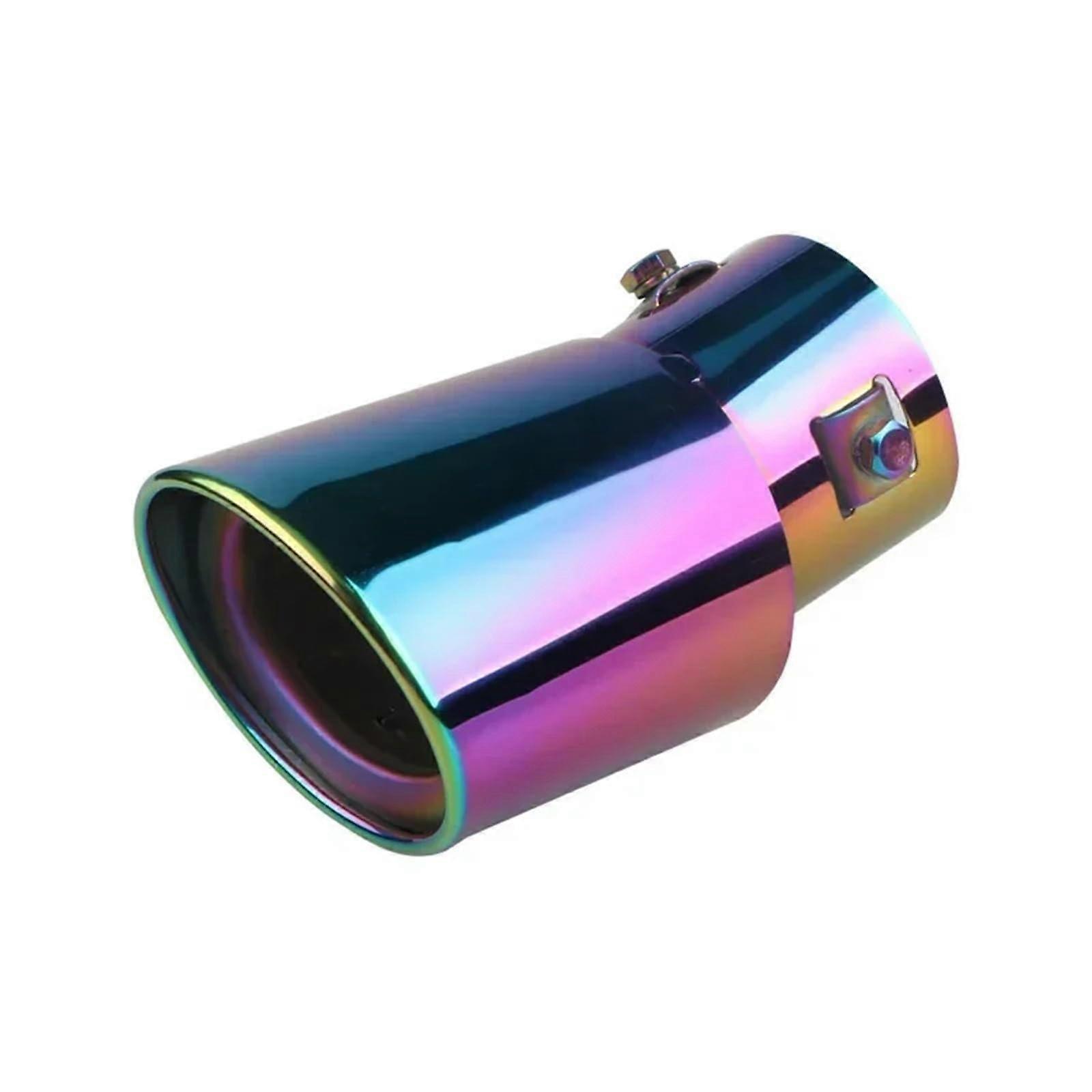 Exhaust Tip Universal Round Stainless Steel Chrome Tailpipe End Cap For Rear