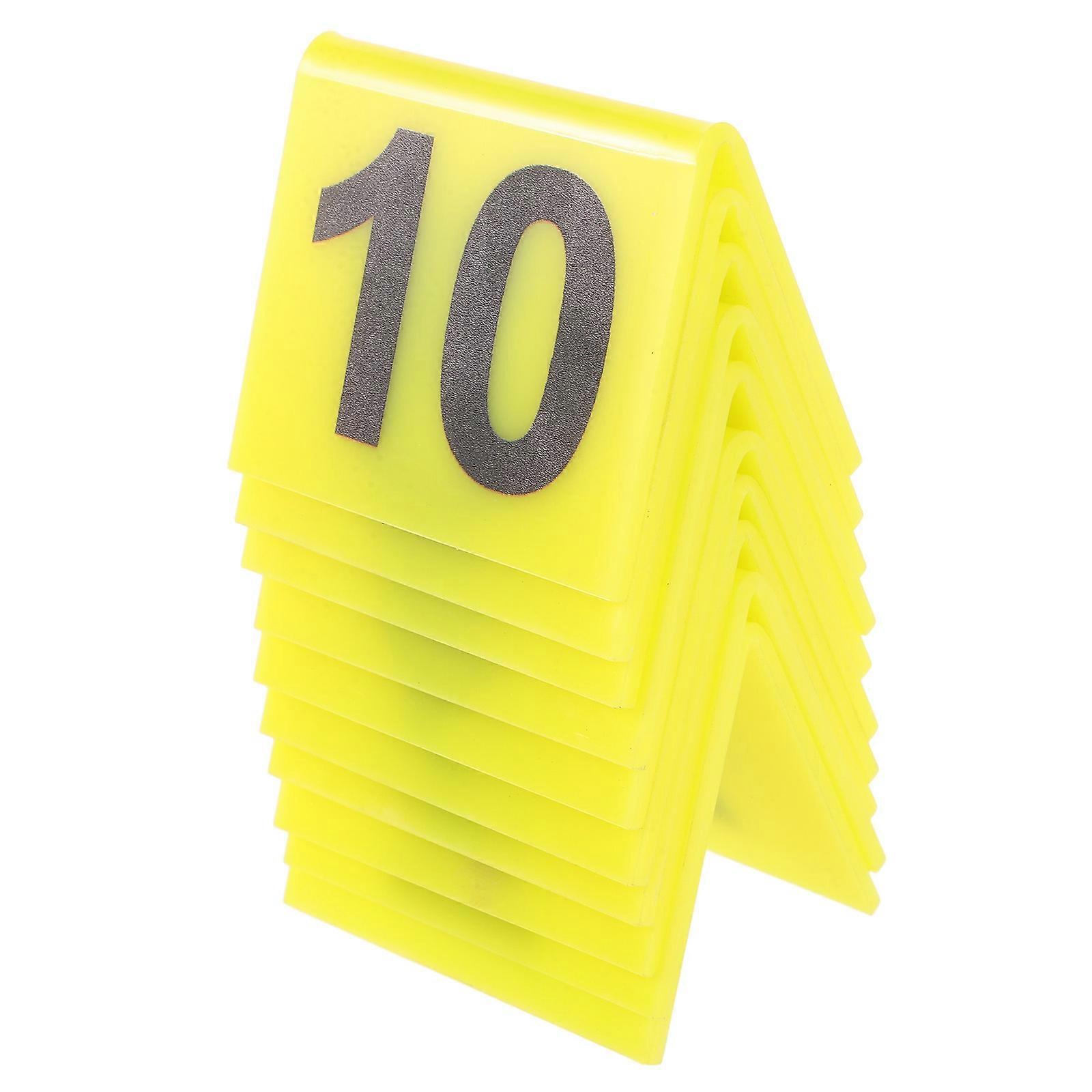 Yellow Acrylic Crime Scene Evidence Markers for Decor 10 Pieces Halloween Party Props Tent Cards