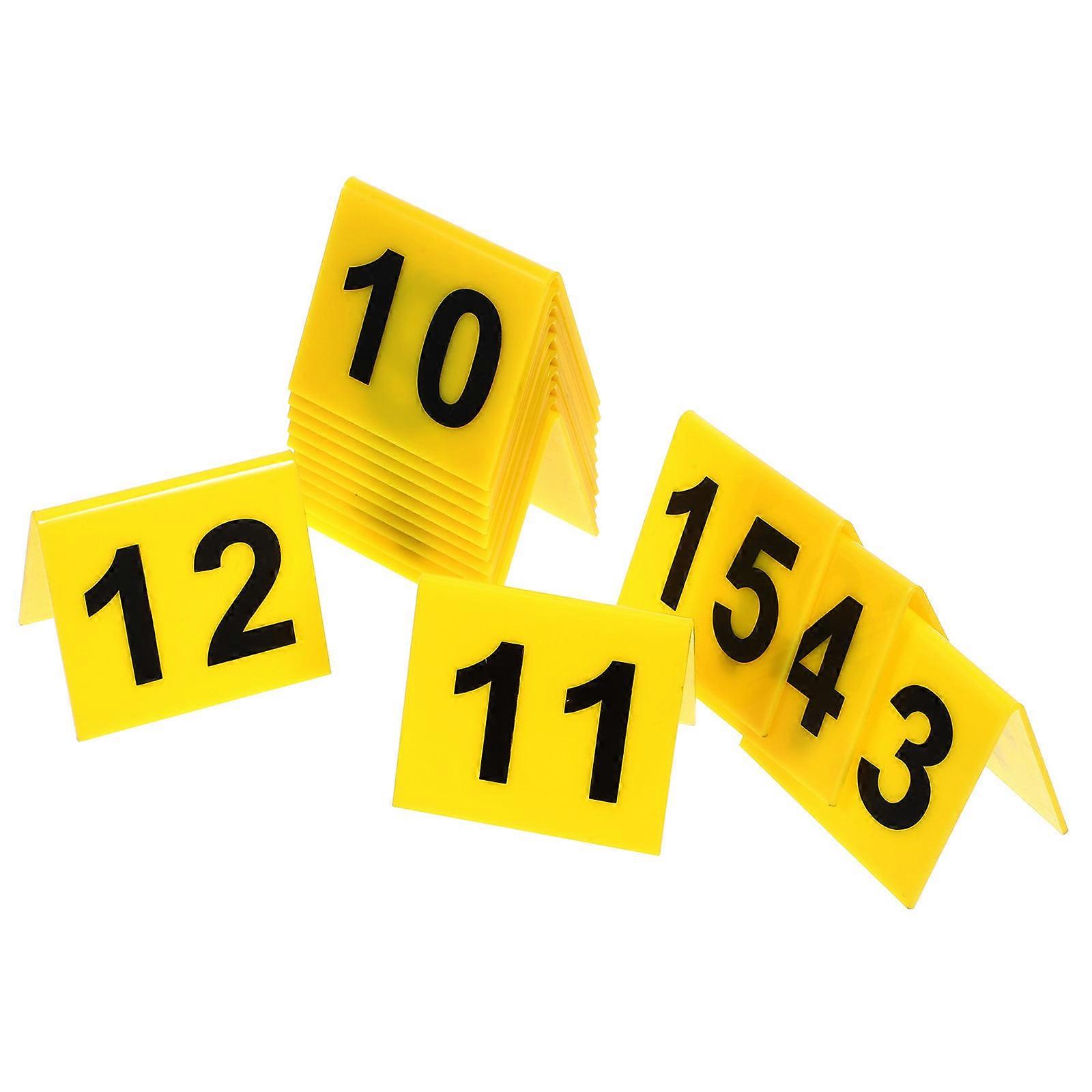Crime Scene Markers V-Shaped Number Signs For Event Organizers Dual-Sided Visibility Acrylic Material Halloween Theme 15Pack