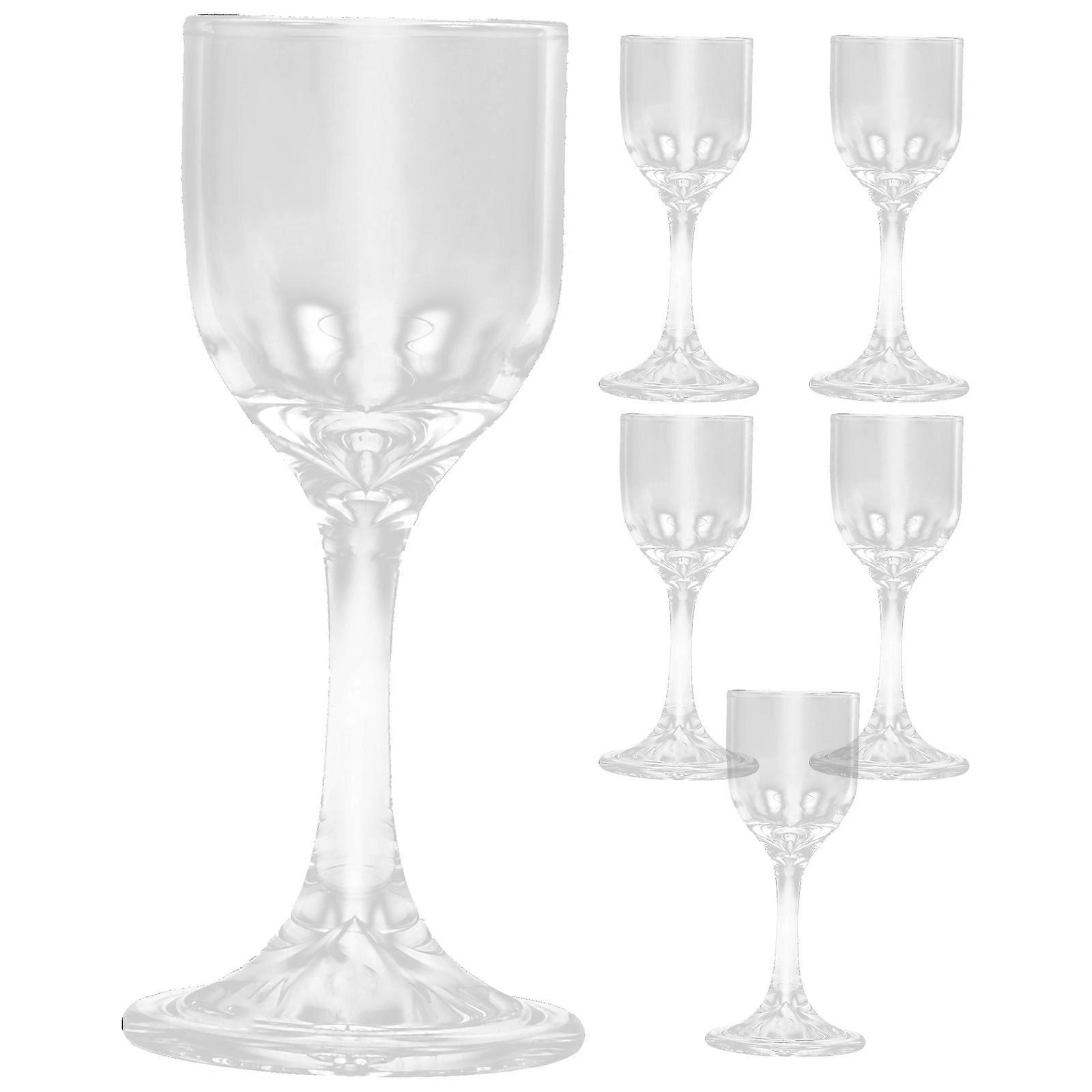 6pcs Elegant Small Wine Cups Glass Goblets Multi Functional Lightweight Liquor Cups for Home Parties Celebrations Sharing With Family Friends Unique