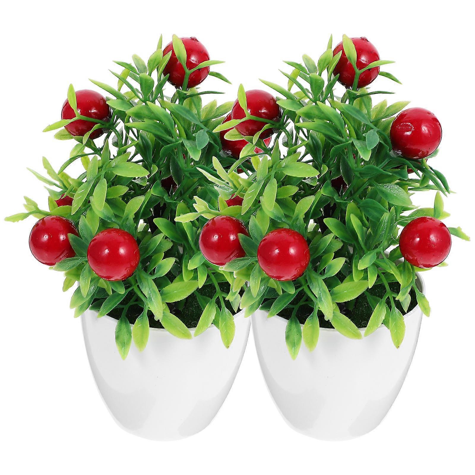 Decorative Fruit Bonsai Assorted Decor 10.5x9x16.5cm 2Pcs