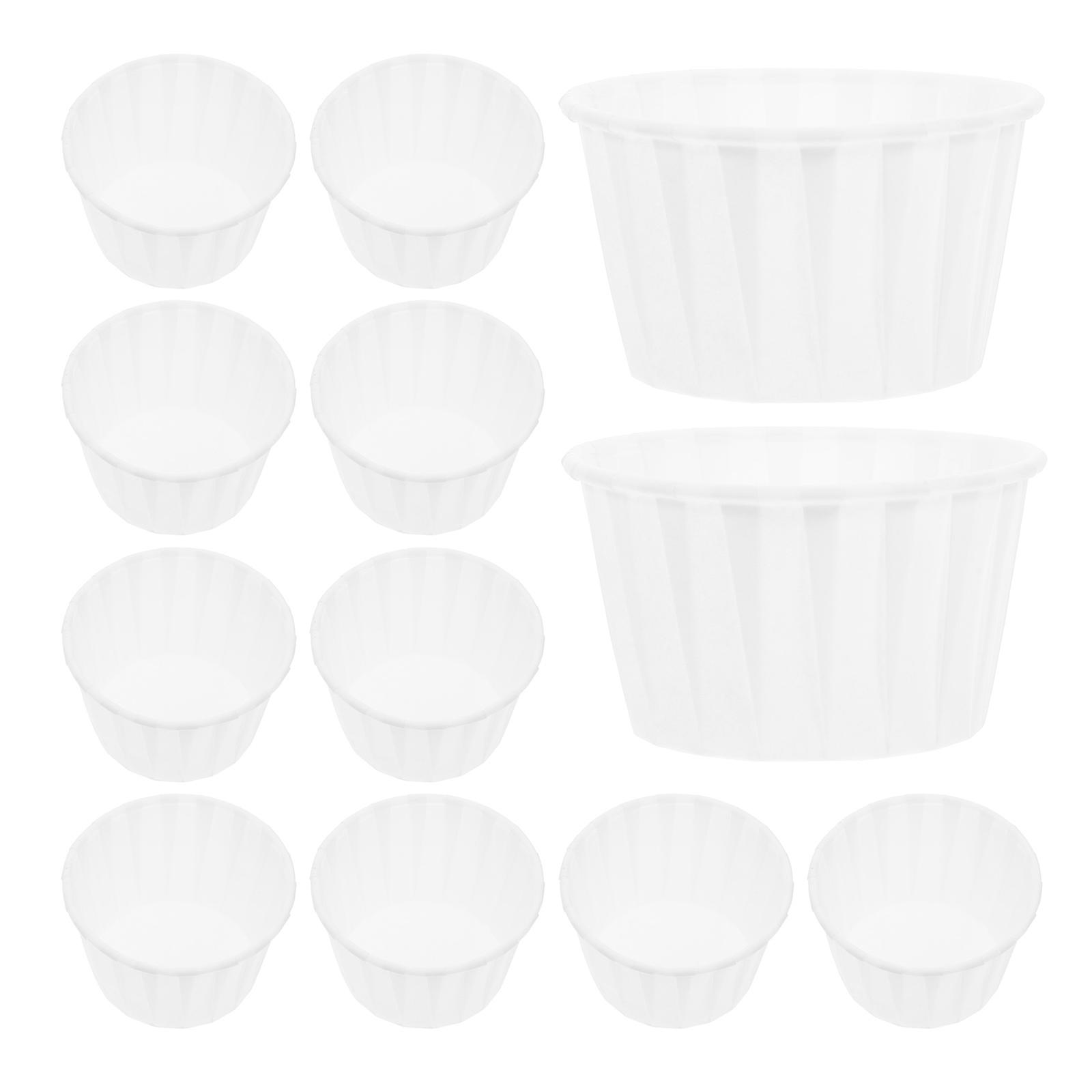 White Paper Cupcake Liners with Rolled Edge Design for Cake Baking Use Practical Nonstick Mini Molds 50pcs