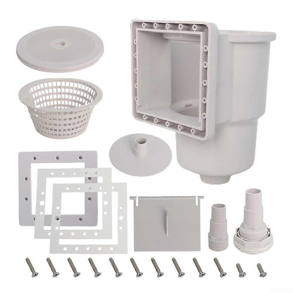 Compatible Above-Ground Pool Skimmer for Round and Rectangular Pools, Durable Plastic, Efficient Cleaning Solution