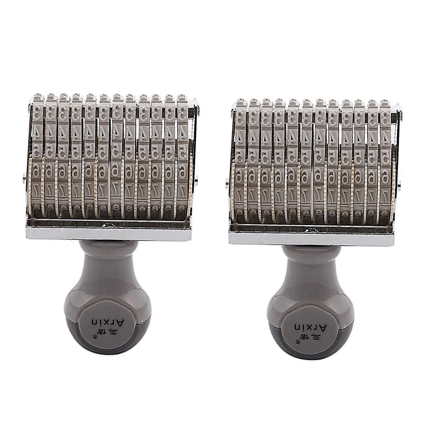 2X 12 bandes auto-encreuse tampons en caoutchouc machine de numérotation,