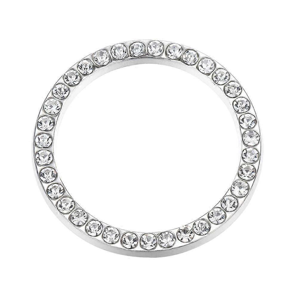 Auto Decoration Car Owners White Rhinestone 3.2cm Inner Diameter 4cm Outer Diameter