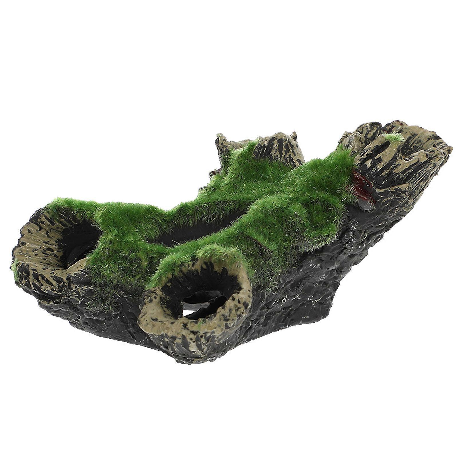 The **Aquarium Fish Tank Cave Ornament with Moss** is a decorative and functional addition to your aquatic setup. Here's a breakdown of its features