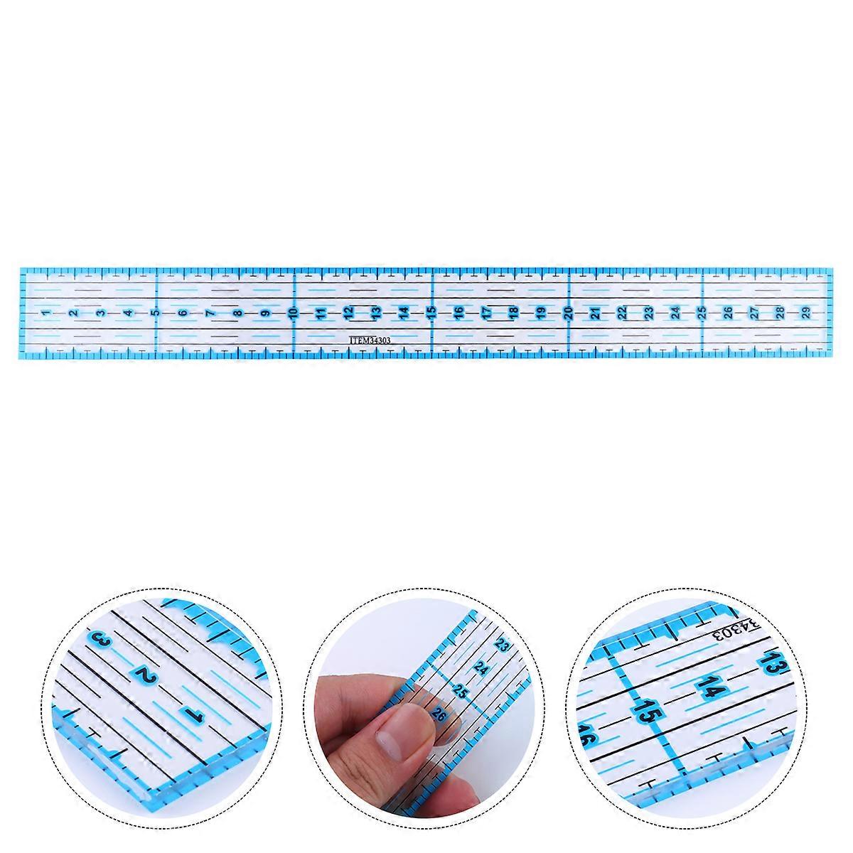 Acrylic Ruler For Sewing And Crafting Projects Measuring Tool For 30X3CM Transparent Design 1Pcs