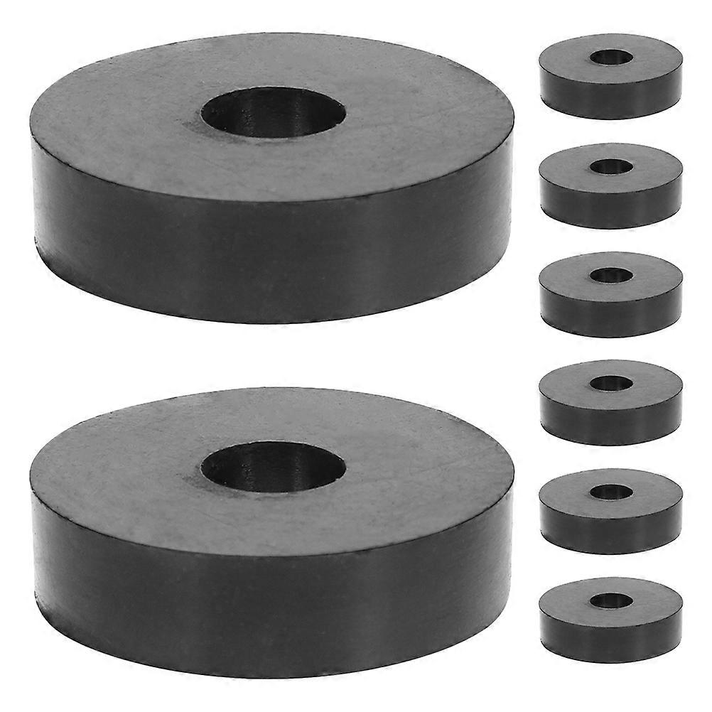 8pcs Black Rubber Bushings for Home Use Shock Absorbing Pads Vibration Damping Rubber Spacers 1.5in