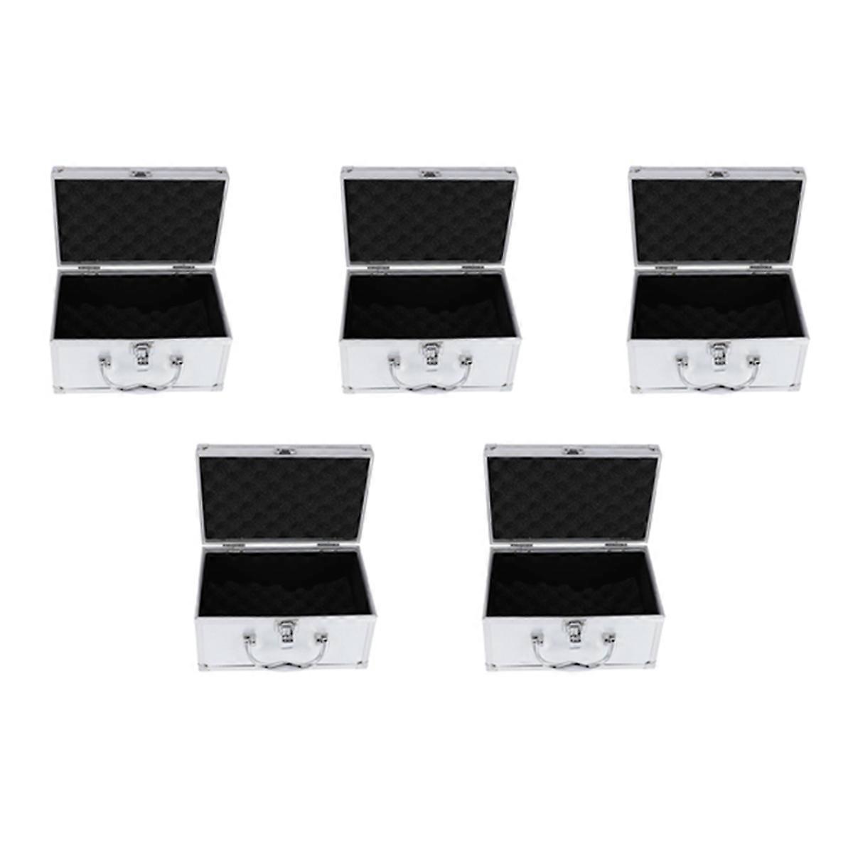 5X Aluminum Alloy Tool Box Safety Equipment Instrument Case Display Case Suitcase Hardware Tool Case