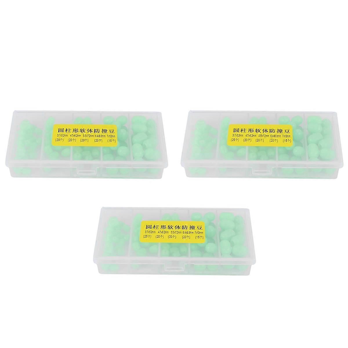 300Pcs Oval Soft Luminous Fishing Beads Sea Fishing Lure Floating Float Tackles