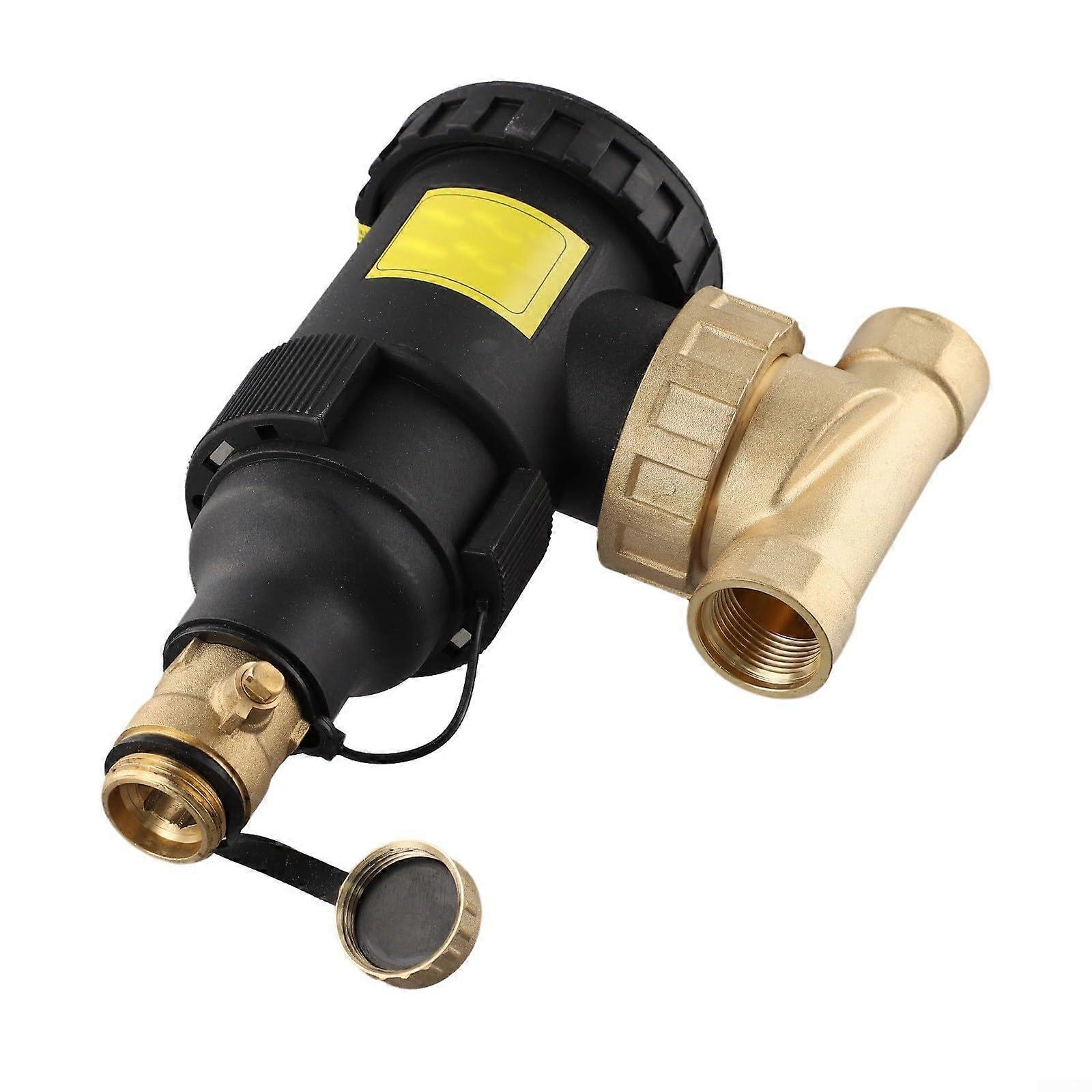 Kettle filter central heating dirt separator 3/10.2 cm thread with drain valve heating system protection threaded connection brass filter