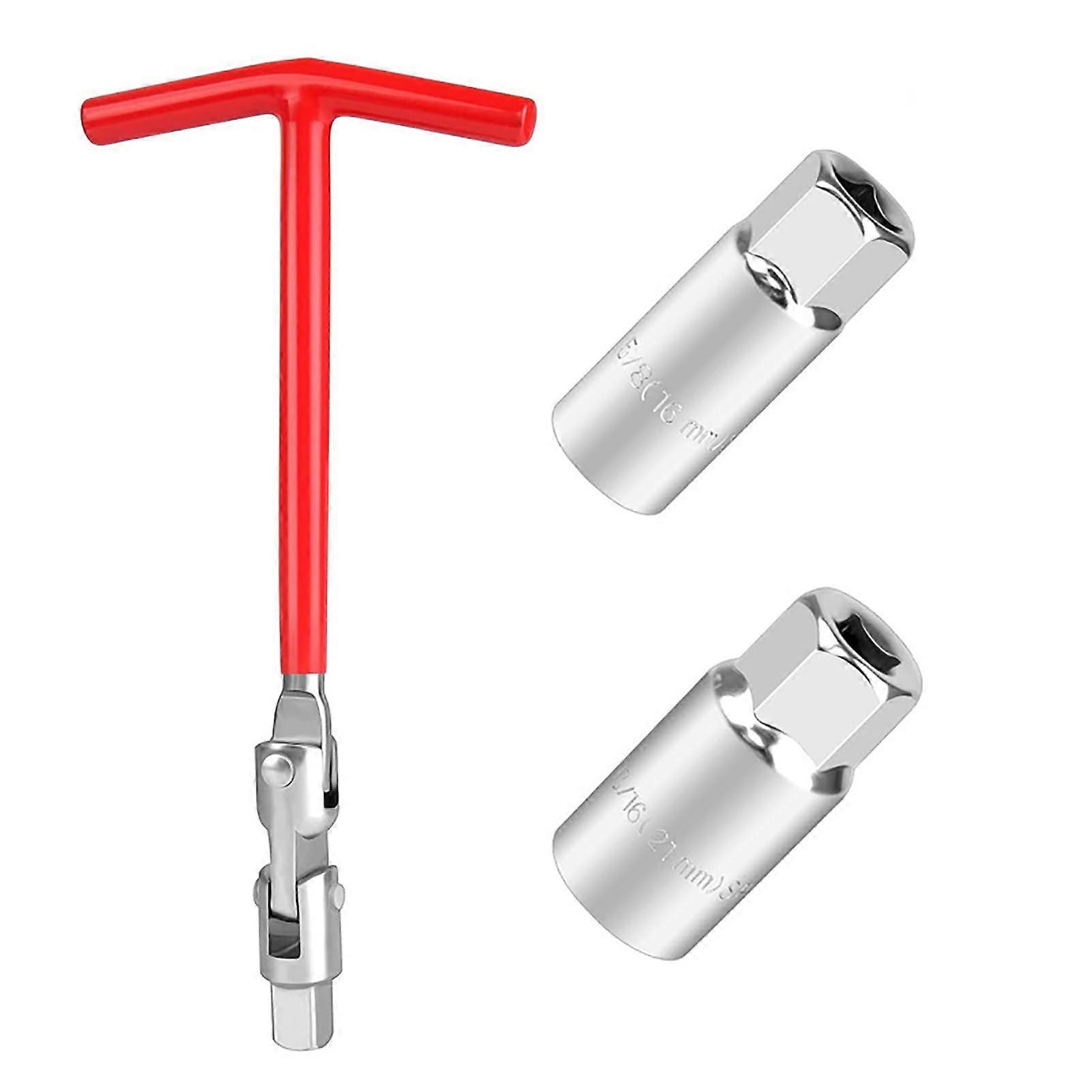 Generic Multifunctional Basin Wrench, Three Piece Set, Adjustable Socket Wrench, Universal Spark Plug Socket