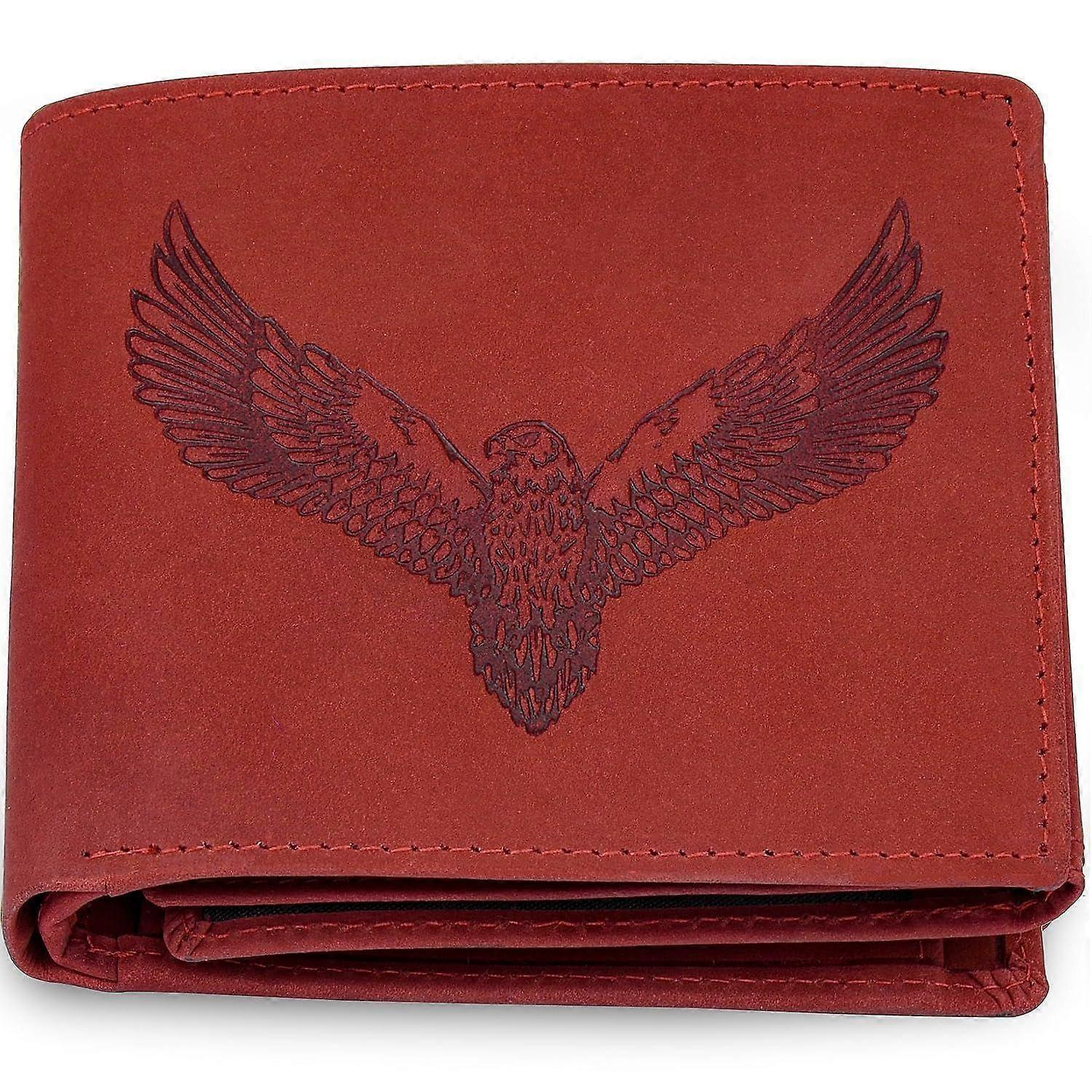 Zeus Vintage Red Leather Wallet for Men