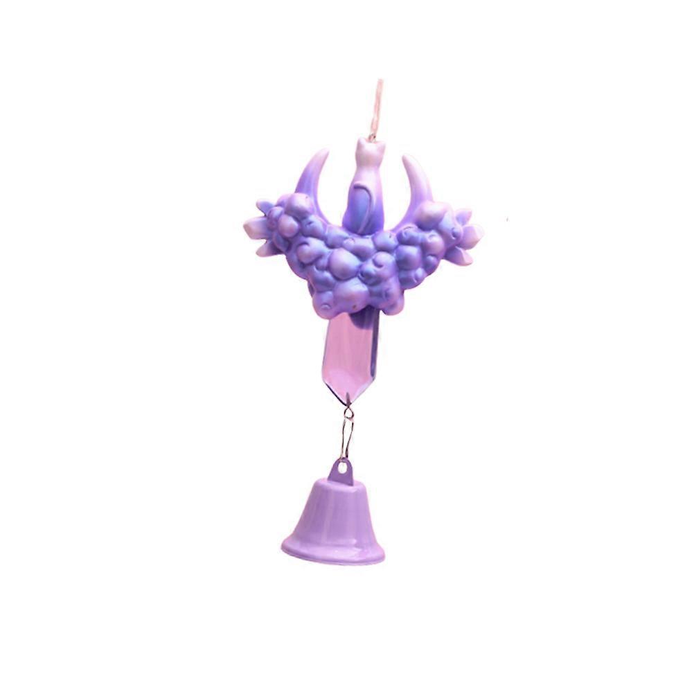 Blue Resin and Metal Wind Chime for Decor Creative Hanging Pendant for Balcony Garden Pathway and Child Room