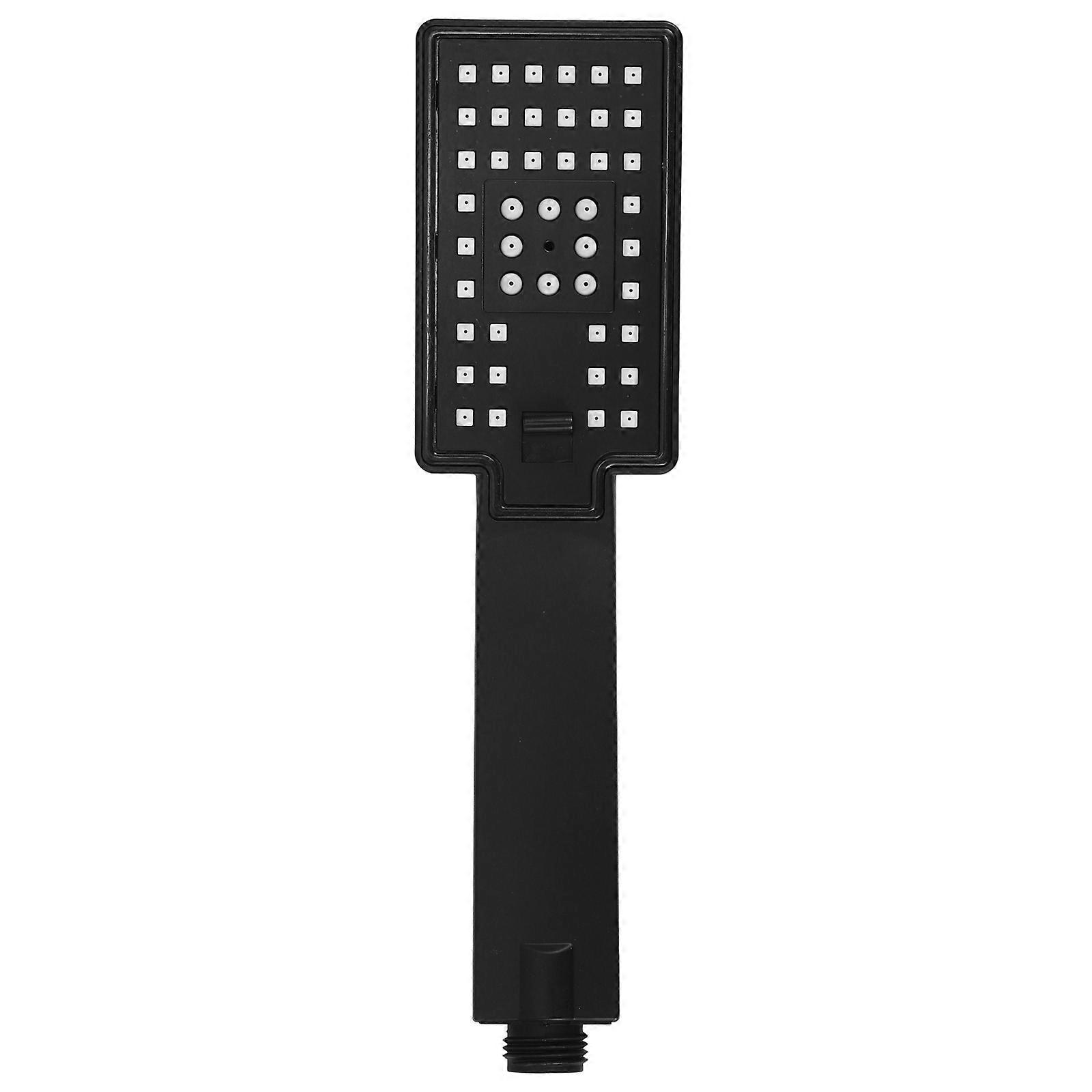 Black ABS Shower Head with Powerful Water Flow and High Pressure for Home Use Modern Style 1 Piece