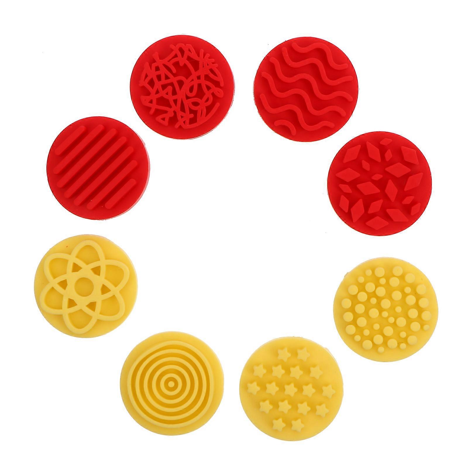 8pcs Stamps Set , Easy to Use Finger Stamps with Assorted Patterns for Creative Crafts, Drawing, and Early Childhood Learning Activities