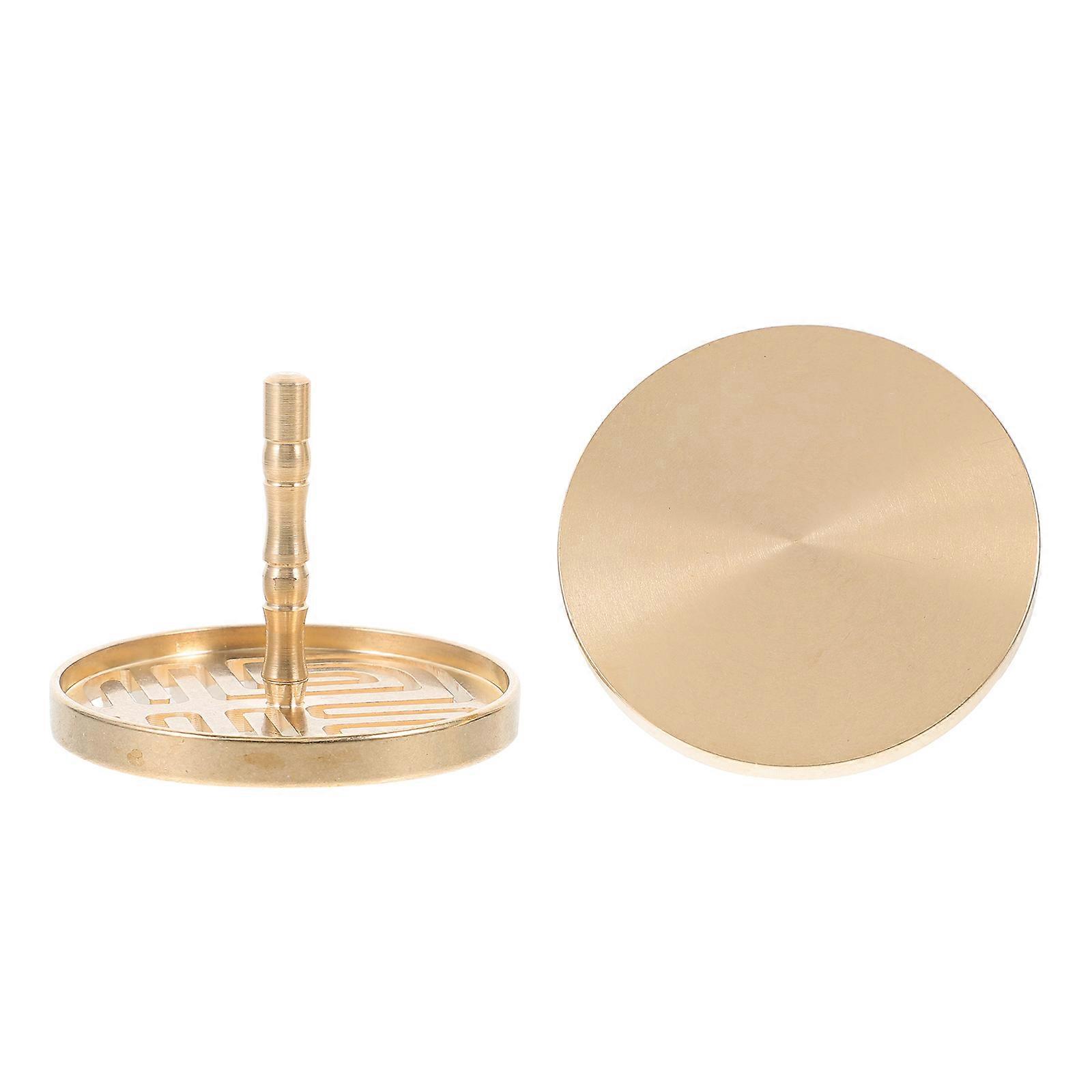 Incense Shaping Ash Flattening Copper Press Mold Scent Diffuser Lightweight Portable Design 1 Set