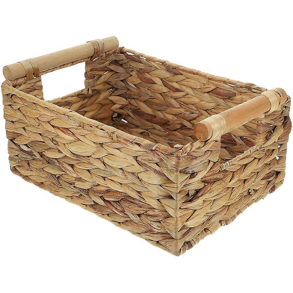 Handmade Rattan Storage Basket Large Capacity Container For Household Items Light Brown 1Pack