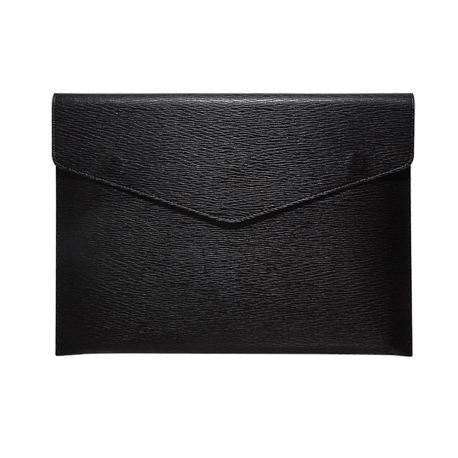 Clipboard Folder High-End Thickened PU Document Case With File Pocket For A4 And Letter Size Black Pack Of 2