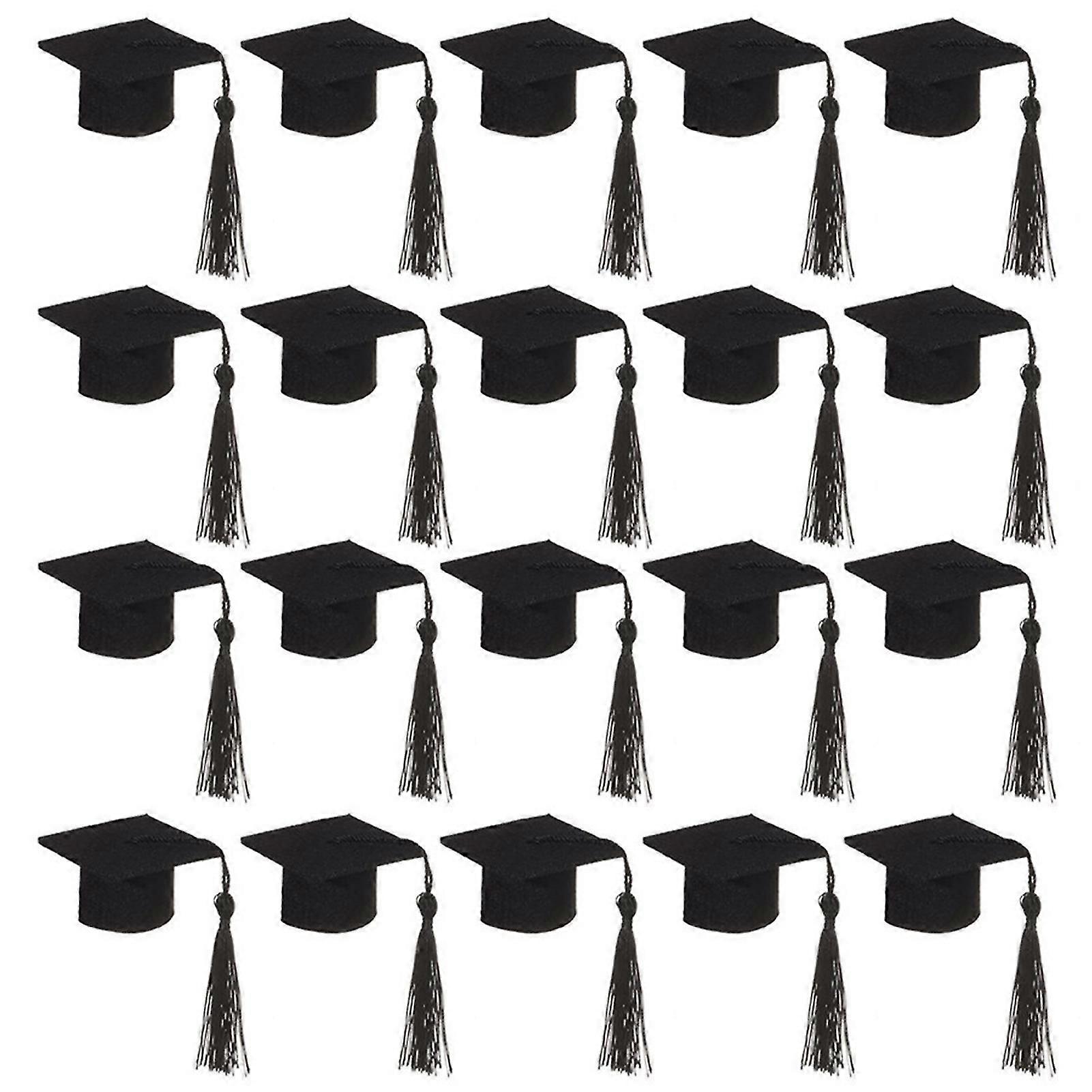 Filt Mini Graduation Bachelor Hat med kvaster til festligheder