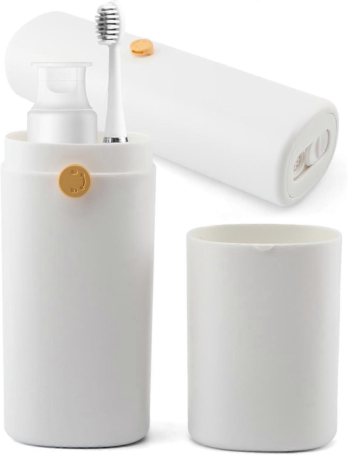 Toothbrush Travel Holder for Electric Toothbrushes, Portable Travel Toothbrush Case, Tooth Brush and Toothpaste Cover for School, Traveling, Camping,