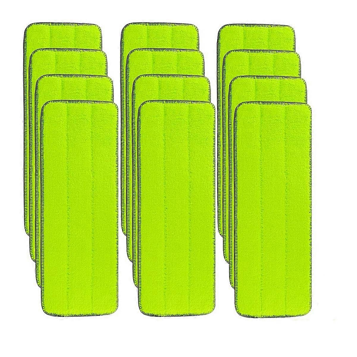 Replacement Microfiber Mop Pads for Rinse 'N Wring System, Washable Reusable Wet -12 Pack