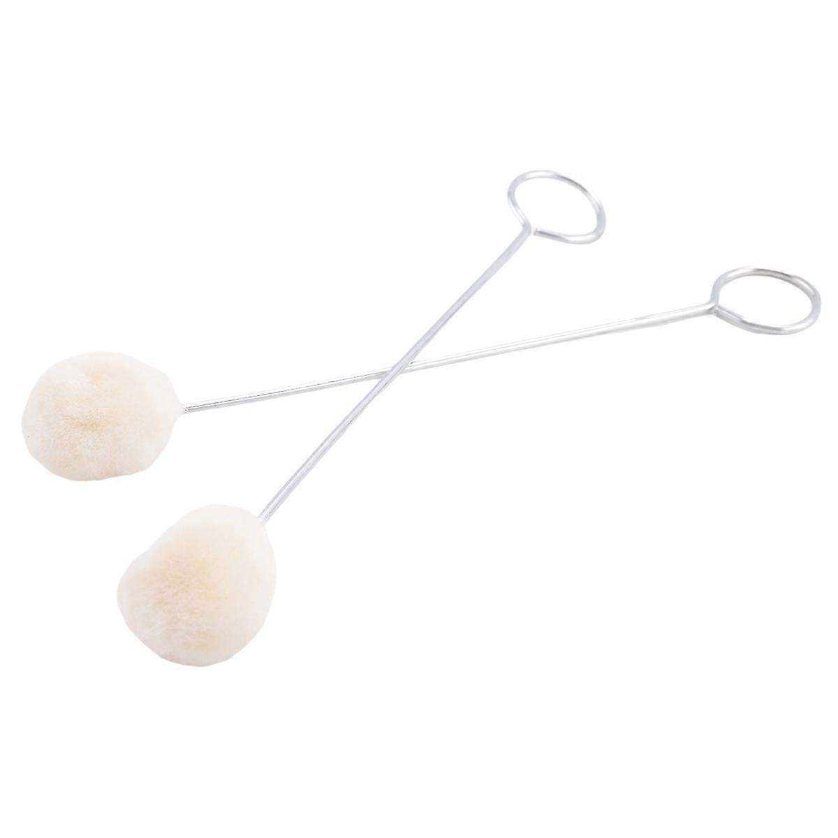 50 Pieces Wool Daubers Ball Brush Leather Dye Dauber Dyeing Applicator with Metal Handle for DIY Crafts Projects