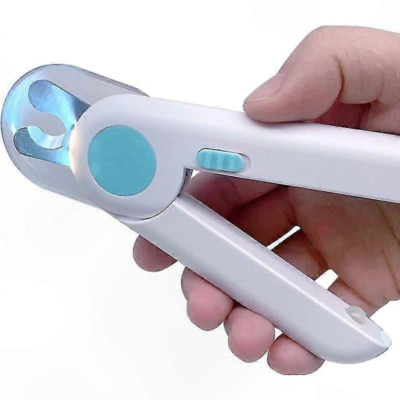 Professional Pet Nail Clipper with LED Light and Nail File for Dogs and Cats - Blue