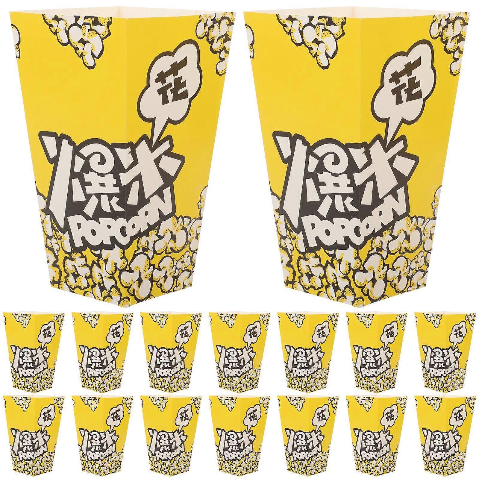100Pcs Popcorn Serving Boxes Christmas Paper Boxes Party Snack Boxes Paper Popcorn Container