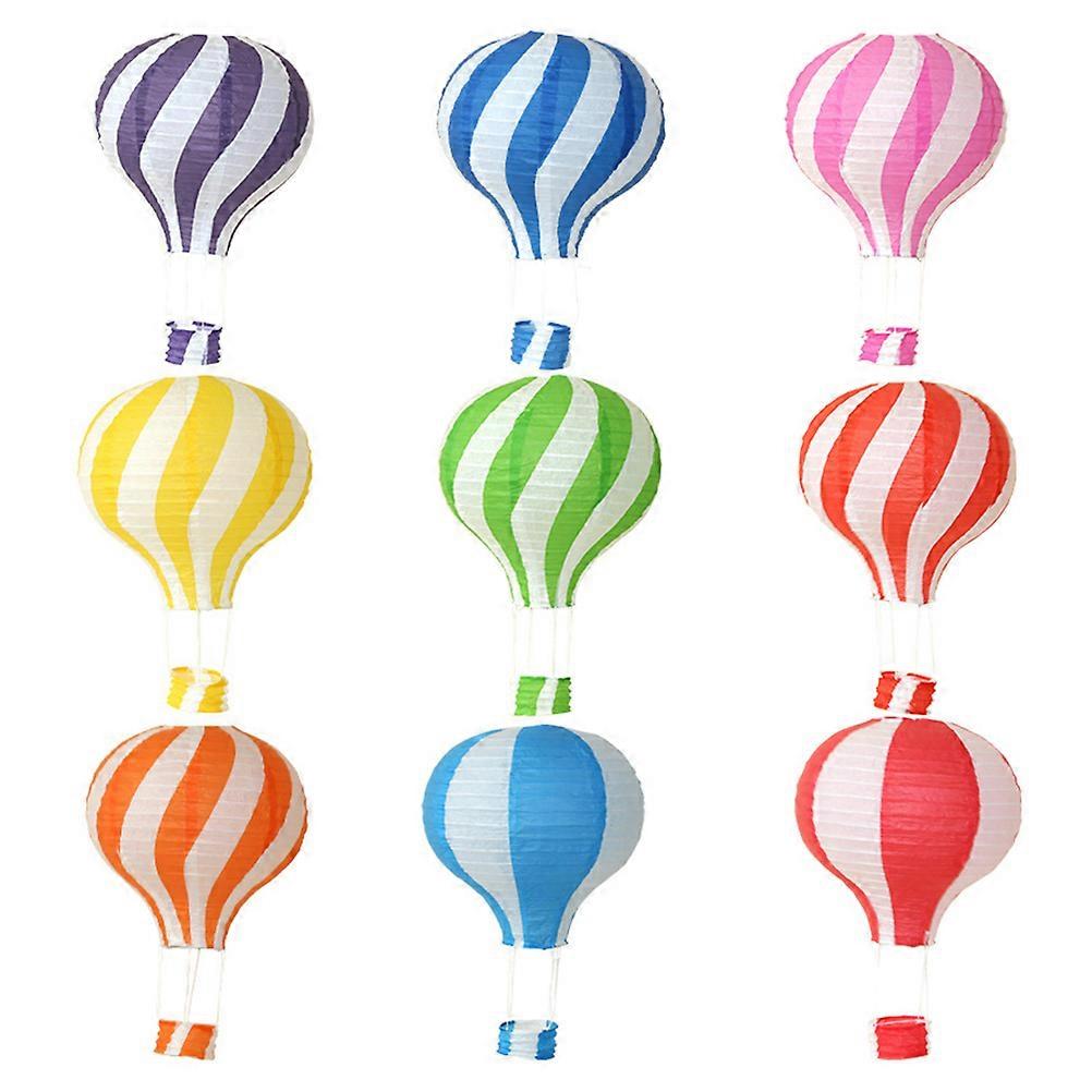 Assorted Color Paper in Hot Air Shape for Decoration Use 6 Pieces