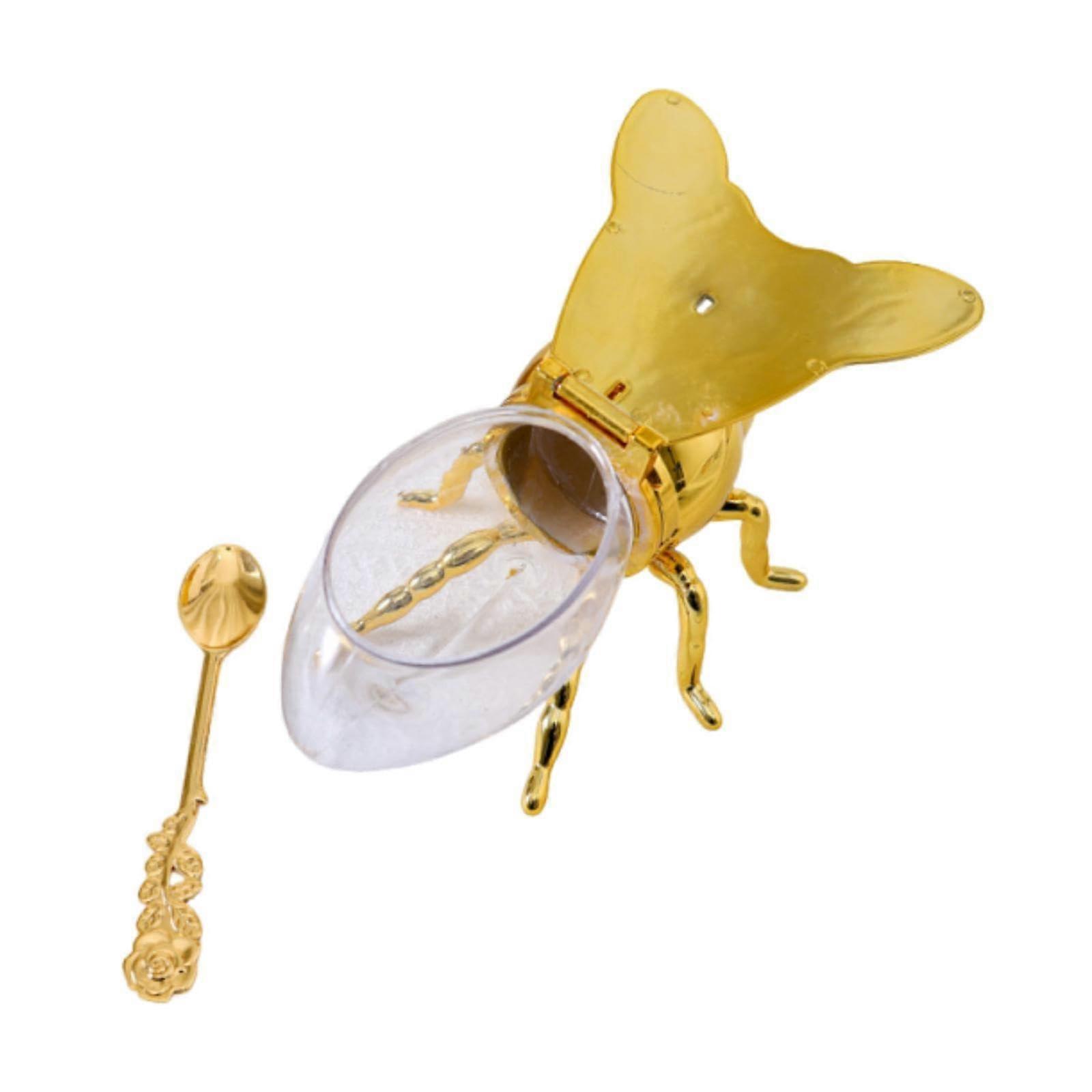 Bee Shaped Honey Jar Ornament Sugar Bowl Ceramic Small Capacity For Home Decor And Housewarming Gift
